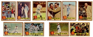 1962 Topps Babe Ruth Special Complete Set of (10) Cards 